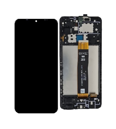 LCD SAMSUNG A127 - A12 2021 BLACK (SERVICE PACK)