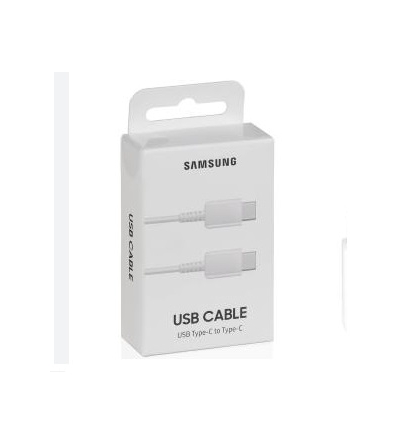 8801643993542 CAVO DATI/RICARICA SAMSUNG Type-C To Type-C WHITE cod. EP-DA705BWEGWW