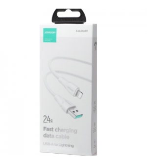 6956116703059 JOYROOM "Fast Charging Cable" CAVO DATI / RICARICA USB-A To LIGHTNING 2.4A WHITE 1.2m