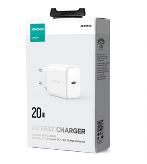 6956116723736 JOYROOM "20W Fast Charger Mini" CARICATORE USB Type-C PD 20W White JR-TCG08EU